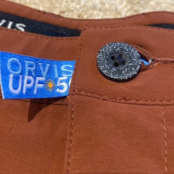 ORVIS NWT Jackson Quick Dry 9” Shorts UPF 50+ Terracotta Gorpcore Size W42 SU24 - Picture 2 of 9